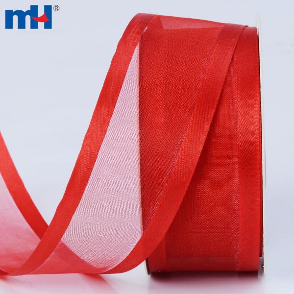 1-1/2" Nylon-Organzaband mit Satinkante