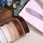 1 inch polyester fringe ribbon with satin trim for hair ties