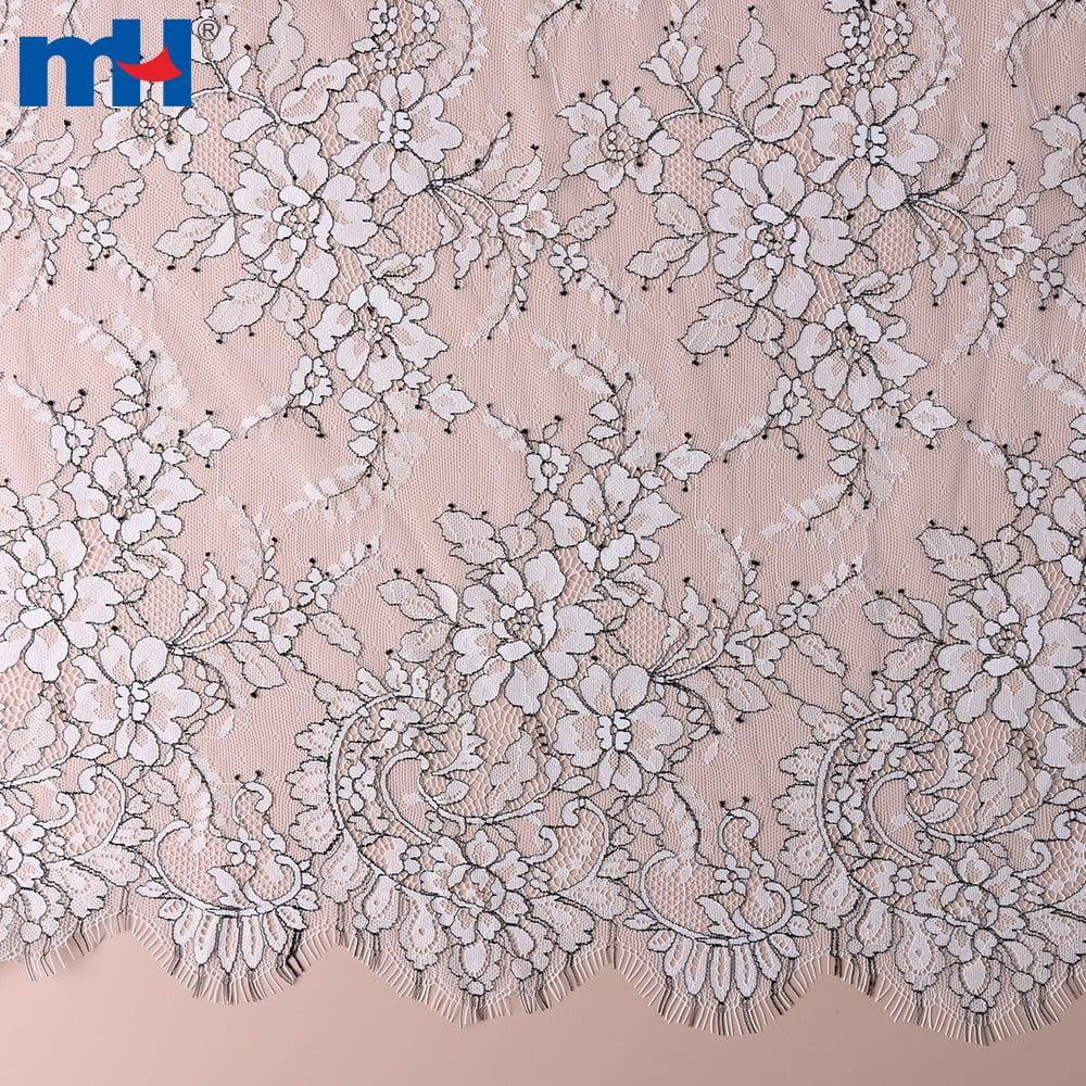 Gul naqshli 100% neylon triko dantelli mato
