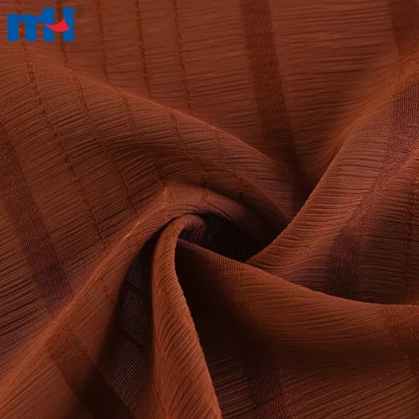 Tissu en soie froissée tissé 100 % polyester
