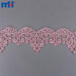 Enfeites personalizáveis ​​de lantejoulas e rendas peroladas para vestidos de noiva