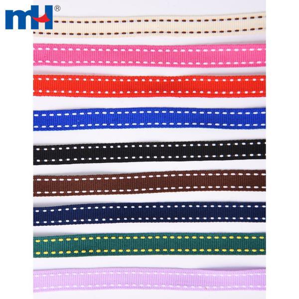 12mm Saddle Stitch Grosgrain Ribbon
