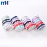 Polka dot printed polyester satin ribbon