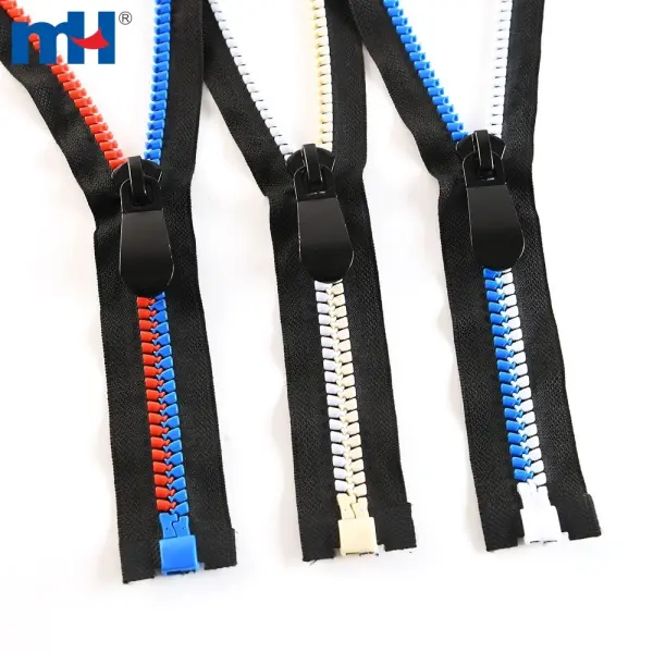Plastikowy zamek błyskawiczny nr 15, dynamiczne zęby, O/E, A/L