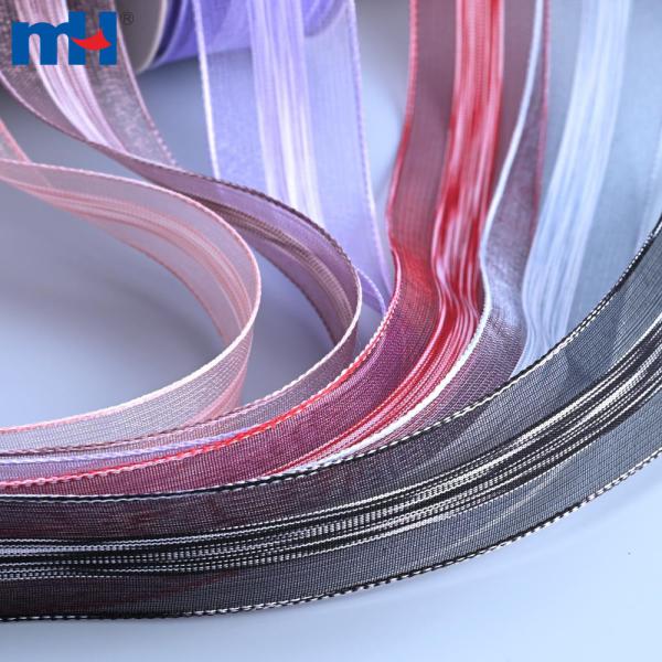 Satin and nylon organza ribbon