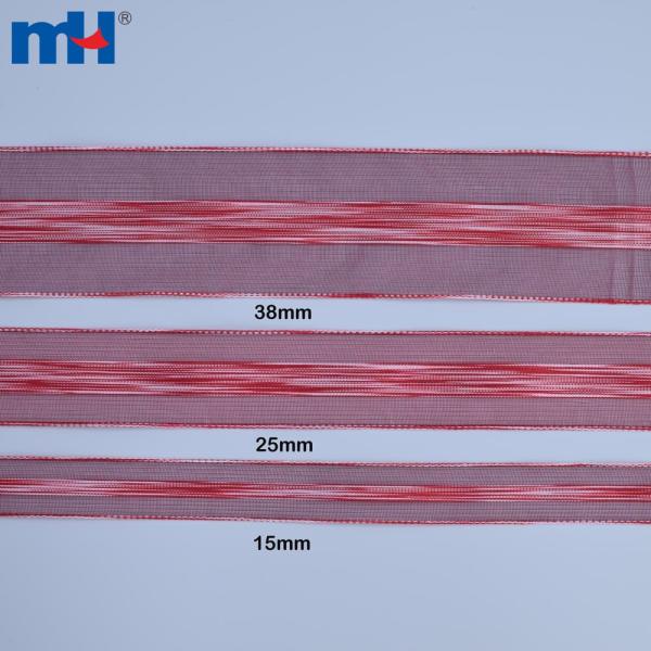Satin and nylon organza ribbon