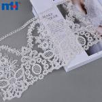 Bordure en dentelle florale élégante avec broderie complexe