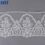 Bordure en dentelle florale élégante avec broderie complexe