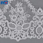 Bordure en dentelle florale élégante avec broderie complexe