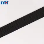 20 mm qora polyester lateks trikotaj elastik tasma