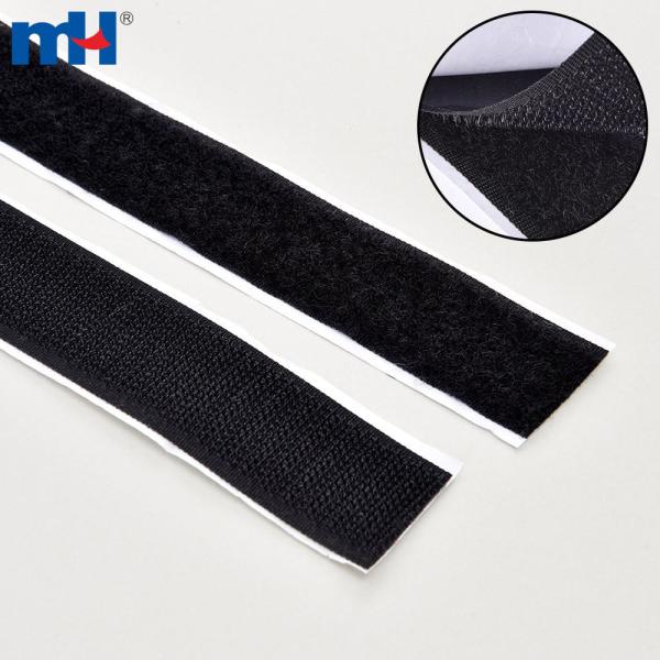 Self-adhesive hook and loop tape