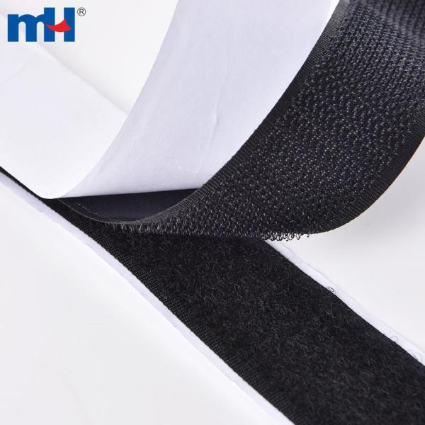 Self-adhesive hook and loop tape