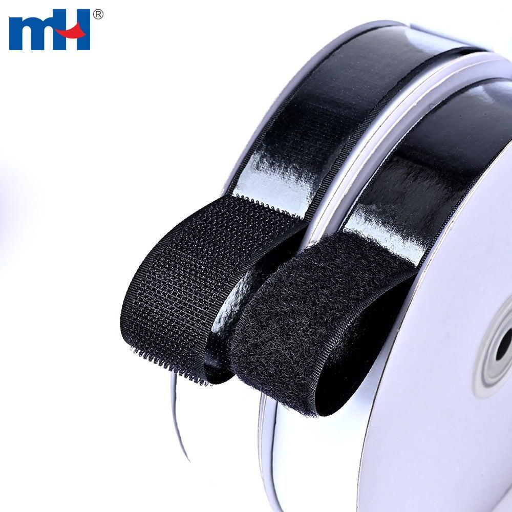 Self-adhesive hook and loop tape