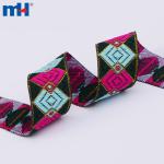 Nastro decorativo jacquard con bordi intrecciati in colore neon diamante