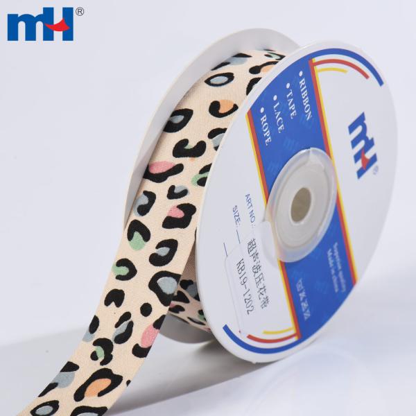 25 mm leopar desenli polyester şerit
