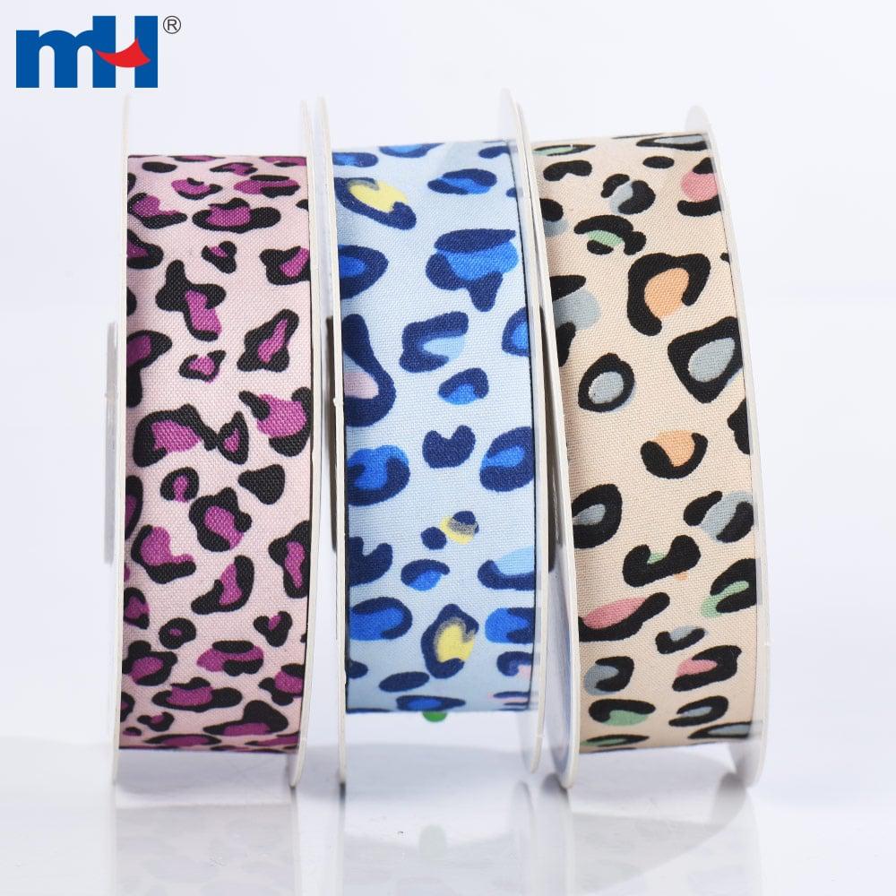 25 mm leopar desenli polyester şerit