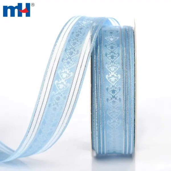 Ruban transparent jacquard 25 mm