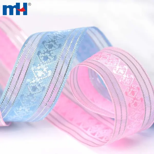 Ruban transparent jacquard 25 mm