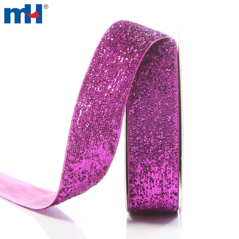 Nastro glitter fucsia da 25 mm