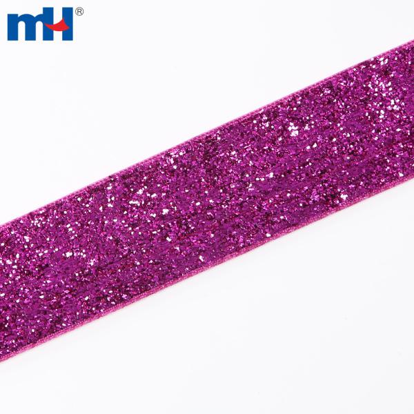 Nastro glitter fucsia da 25 mm