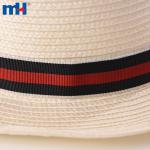 25 mm gestreiftes grobes Seidenband für Hüte