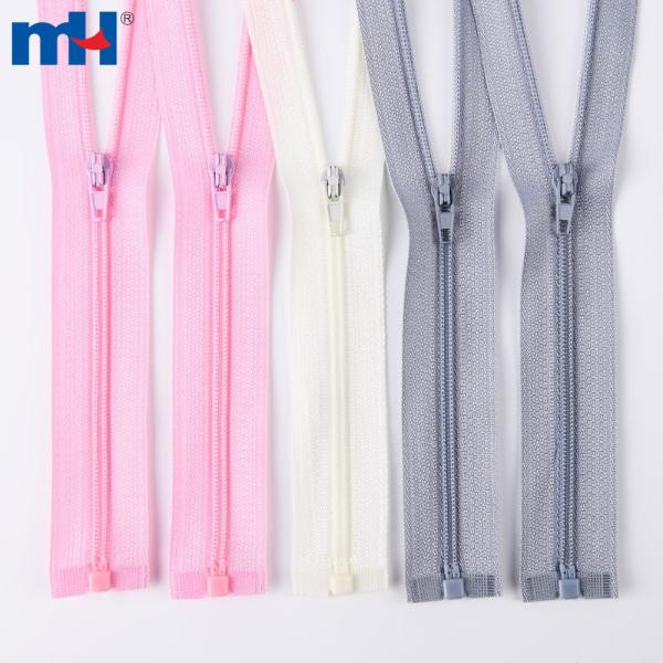 # 3 Fermeture à glissière en nylon à verrouillage automatique à extrémité ouverte