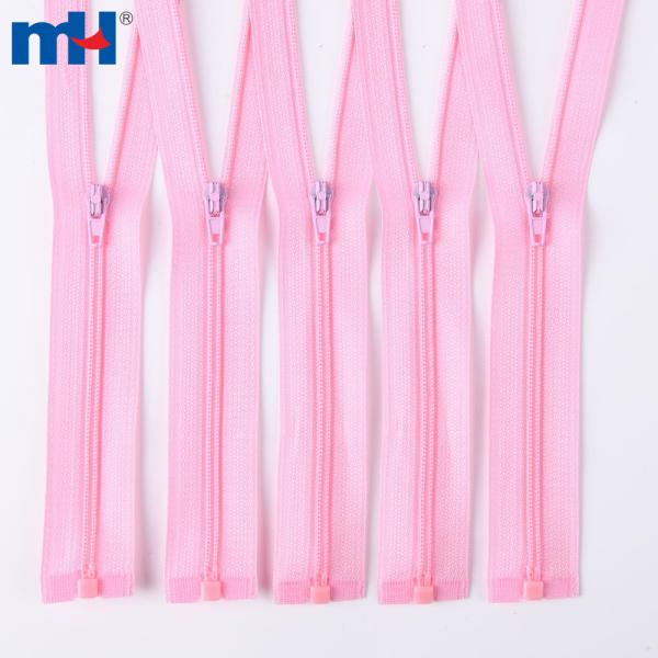 # 3 Fermeture à glissière en nylon à verrouillage automatique à extrémité ouverte