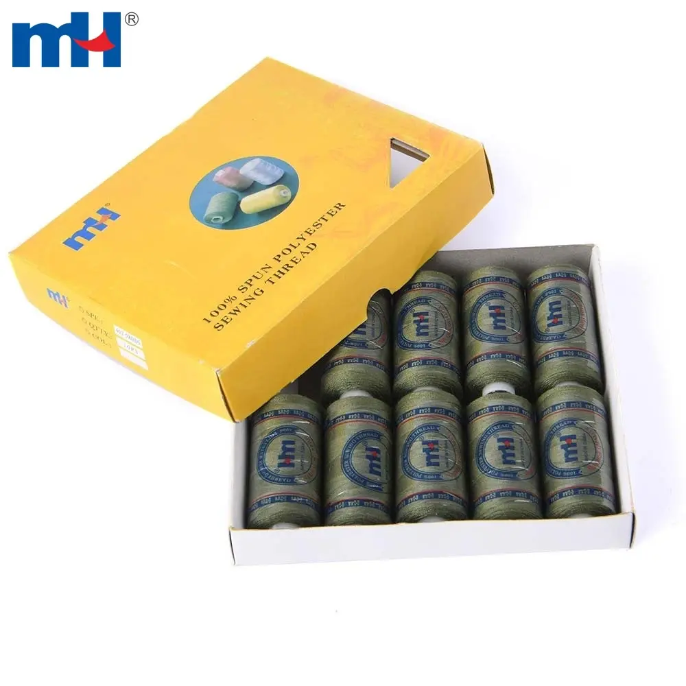 300s/12 Polyester Dikiş İpliği Seti, 40 Sayım, 2 Metre