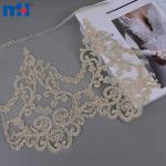 Borda de renda elegante de 30 cm para designs luxuosos e de noiva