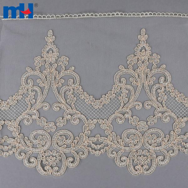 Borda de renda elegante de 30 cm para designs luxuosos e de noiva