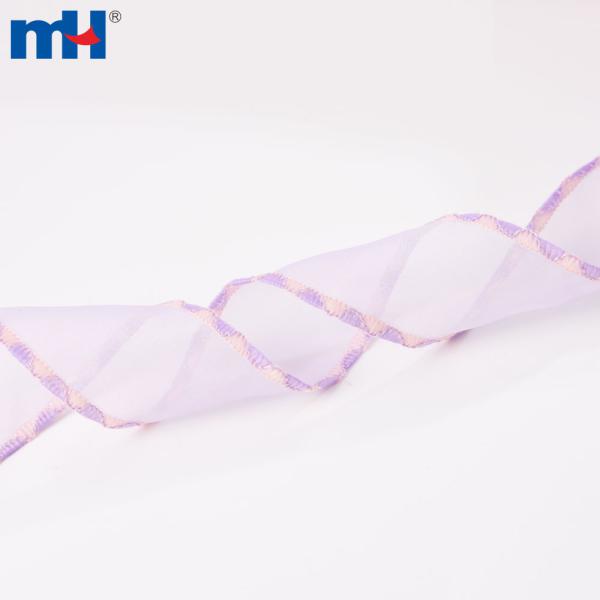 Ruban de bord tissé transparent de 38 mm pour cheveux