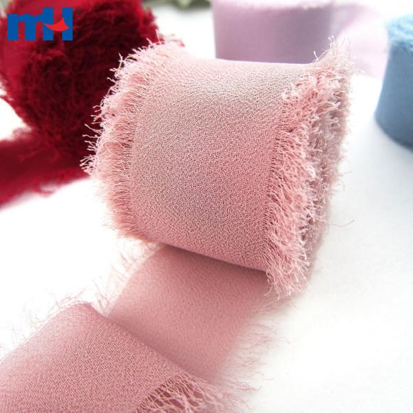 Fitas de franjas de chiffon de 38 mm para decoração de casamento