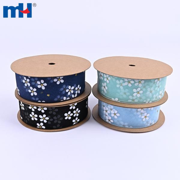 Nastri in organza con stampa floreale