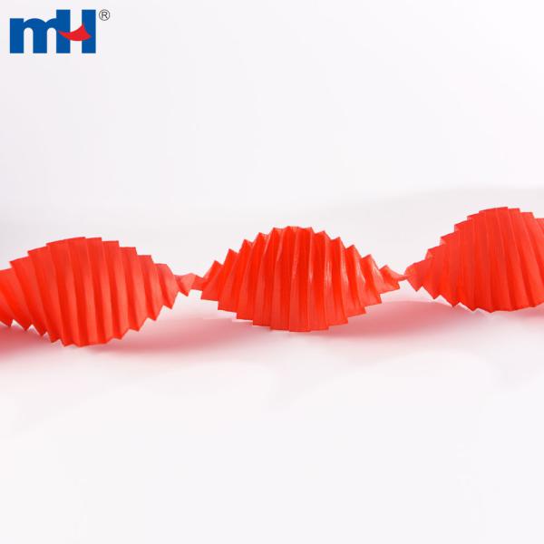 1 1/2" plissiertes Band für Rosen