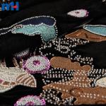 Tissu de dentelle de mariage perlé en gros