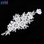 Beaded lace applique