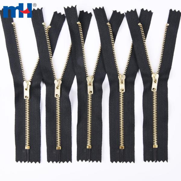 #4 Cremallera metálica de latón de 4yg para jeans
