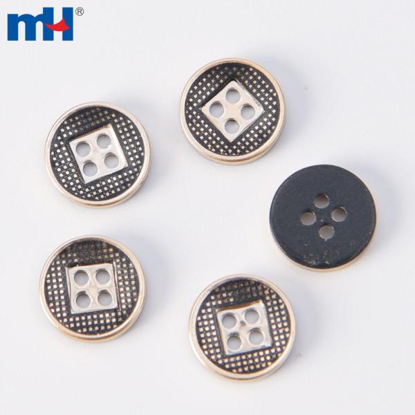 UV coated resin button