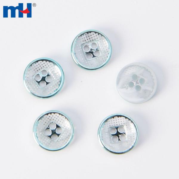 UV coated resin button
