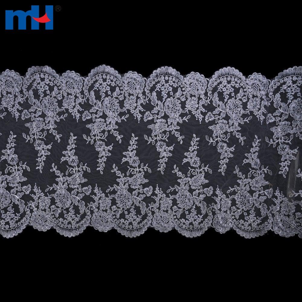 Decorações de casamento elegantes em renda com design floral personalizável