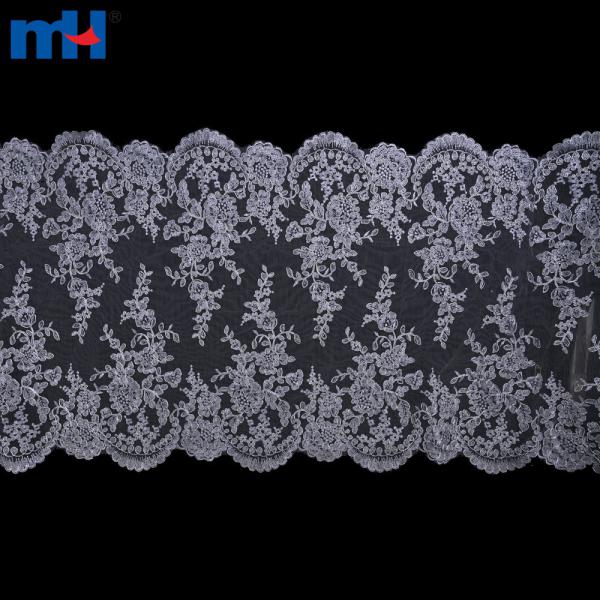 Decorações de casamento elegantes em renda com design floral personalizável