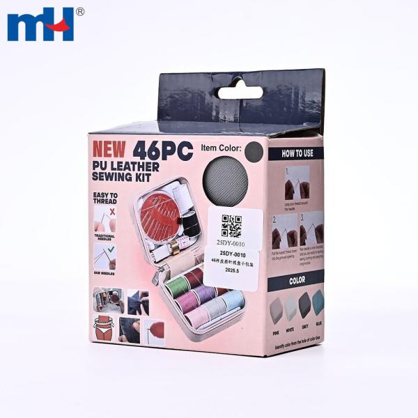 46-teiliges Leder-Nähset – kleine Box (100 x 100 x 50 mm)