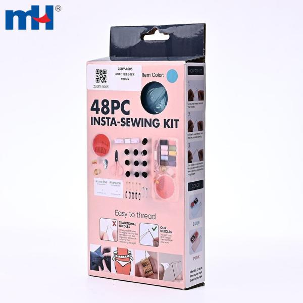 48-teiliges Mini-Nähset – kleine Box (166 x 88 x 23 mm)