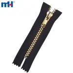 #5 Plastikowy zamek błyskawiczny ze złotymi ząbkami