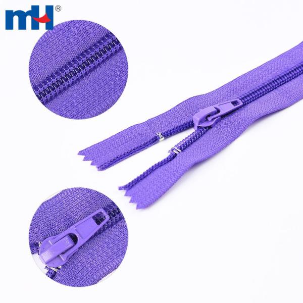 №5 Yopiq uchli va avtomatik qulflangan polyester fermuarlar