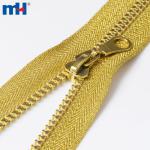 #5 Geformter Kunststoffreißverschluss mit Goldzähnen