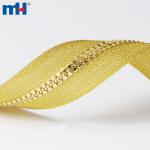 #5 Geformter Kunststoffreißverschluss mit Goldzähnen
