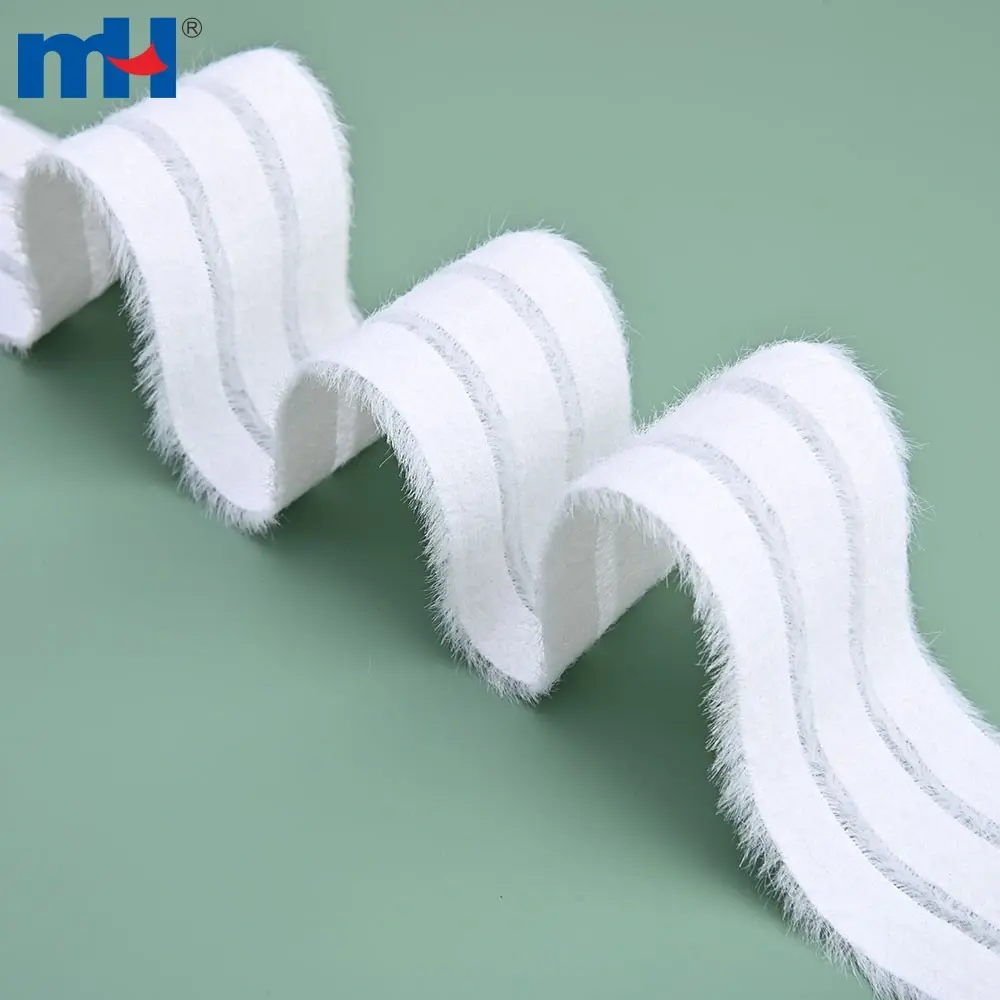 White nylon and spandex elastic band for premium knitting