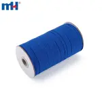Polyester and latex braided elastic band for hair ties