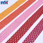 6 Rows Rhinestone Mesh Ribbon - Perfect for costumes, diy and craft projects